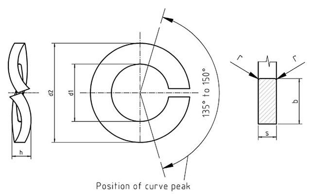 DIN 128 B Split Spring Washers