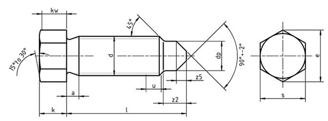 DIN 564 A Hexagon set screws with cone point DIN 564 A Hexagon set screws with cone point