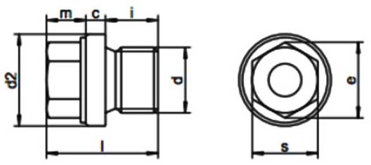 Hexagon Head Screw Plugs with Collar and Cylindrical Pipe Threads Hexagon Head Screw Plugs with Collar and Cylindrical Pipe Threads