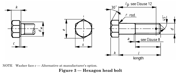 Hexagon head bolt