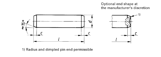 ISO 2338 Parallel Pins of Unhardened Steel and Austenitic Stainless Steel